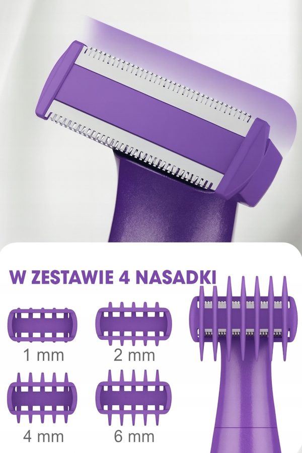 GOLARKA DAMSKA DEPILATOR TRYMER MASZYNKA DO CIAŁA BIKINI NÓG PACH 6W1 USB