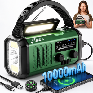 FRENZIS™ Radio Awaryjne Solarne na Korbkę — Działa Gdy Nie Ma Prądu