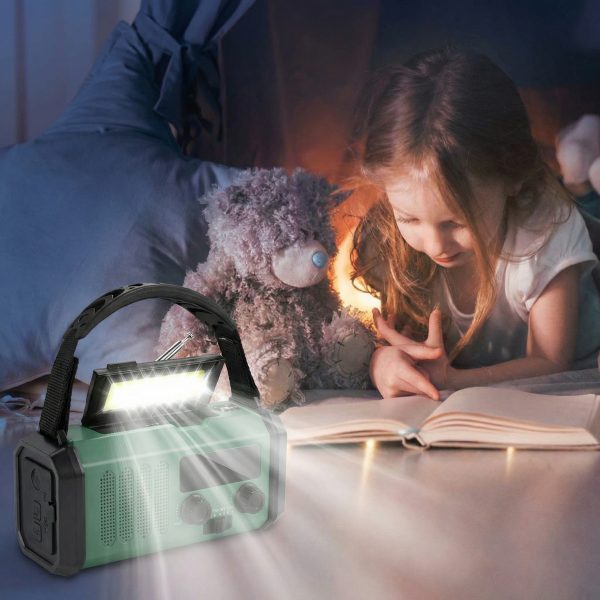 PRZENOŚNE RADIO AWARYJNE BUDOWLANE KUCHENNE SOLARNE NA KORBKĘ LATARKA POWERBANK SOS